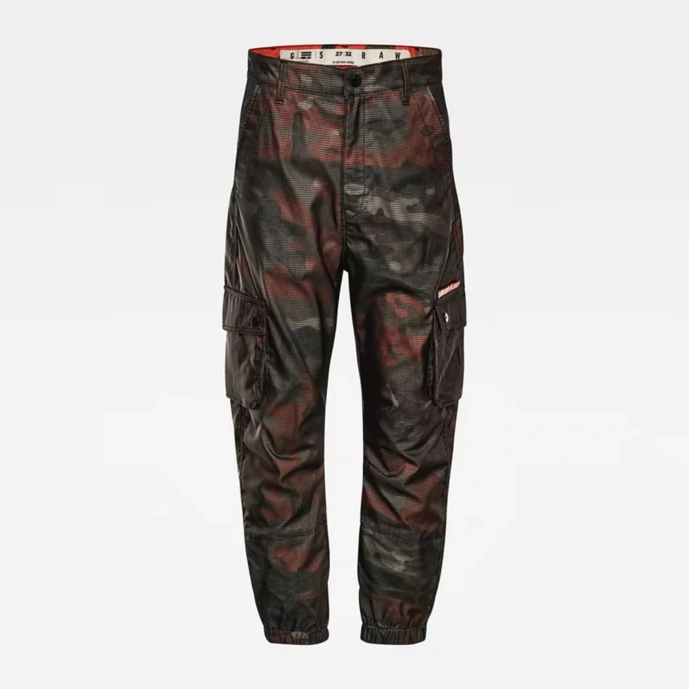 NWT G-Star E Boyfriend Mid Cargo Pants - Silkscreen Ripstop Print - Picture 2 of 16